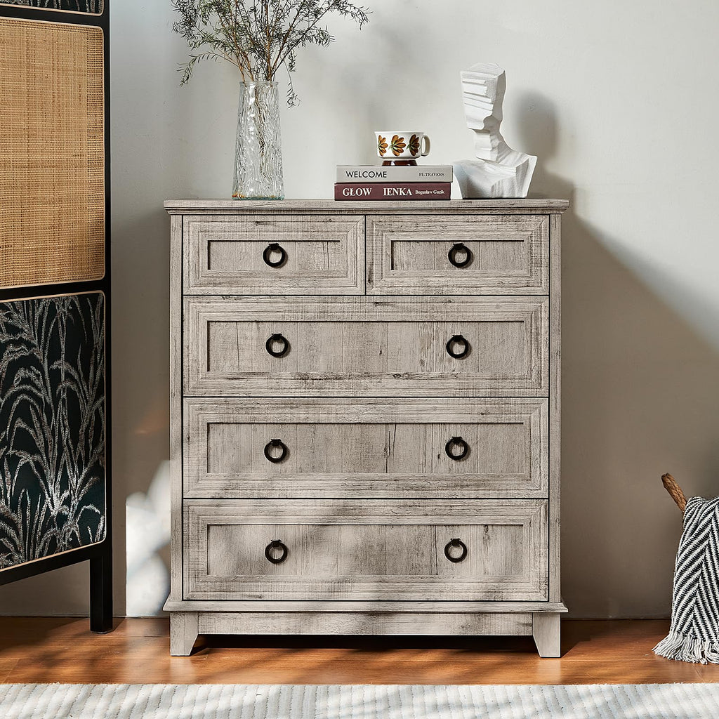 18" Farmhouse Night Stand with Charging Station, 2 Drawers End Table Dresser for Bedroom, Blue Wooden Nightstand, Bed Side Table with Open Shelf, Bedside Cabinet for Living Room, Closet