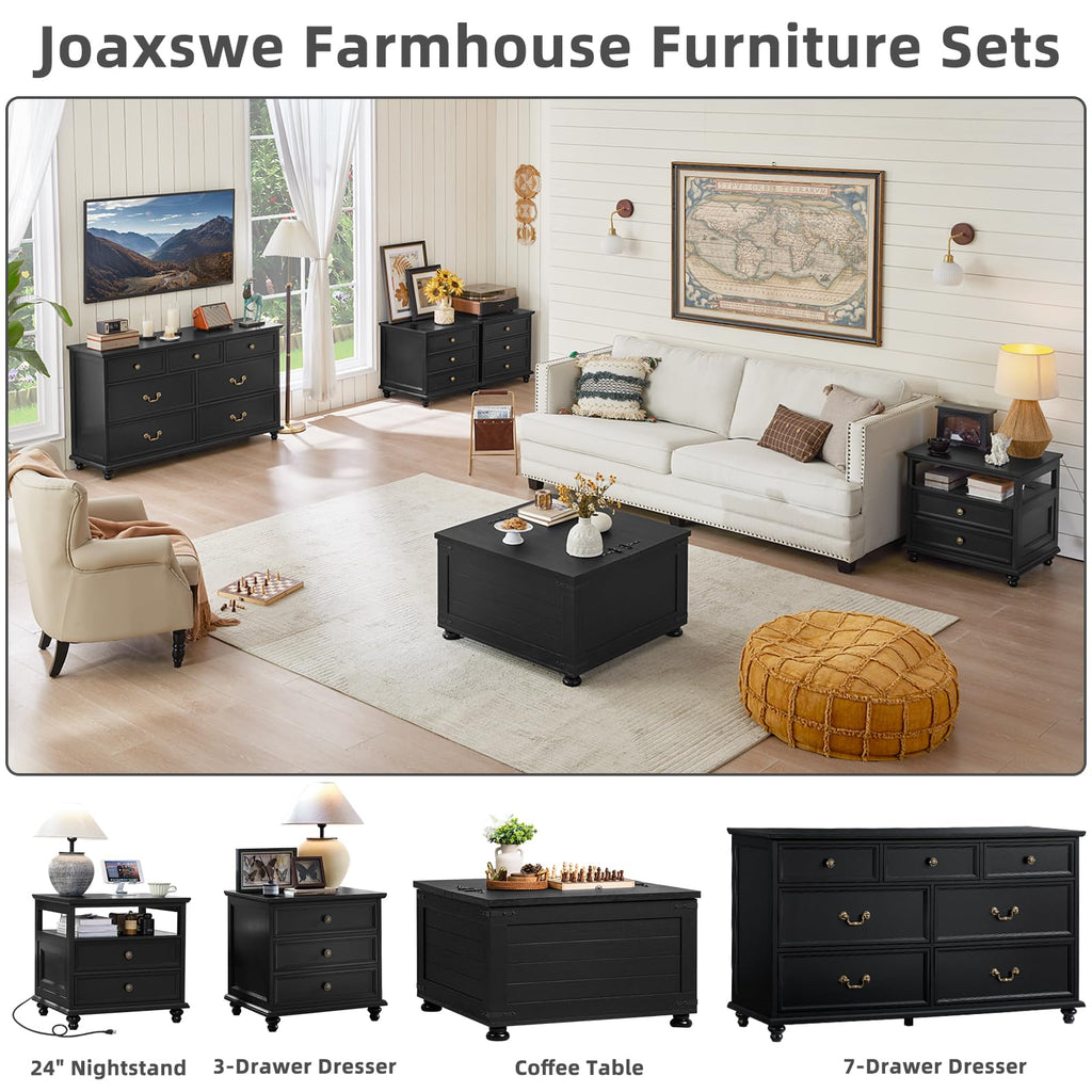Square coffee table with hidden storage compartment, lift-top design, dark wood base