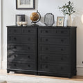 Dark dresser set with five drawers and round ring pulls